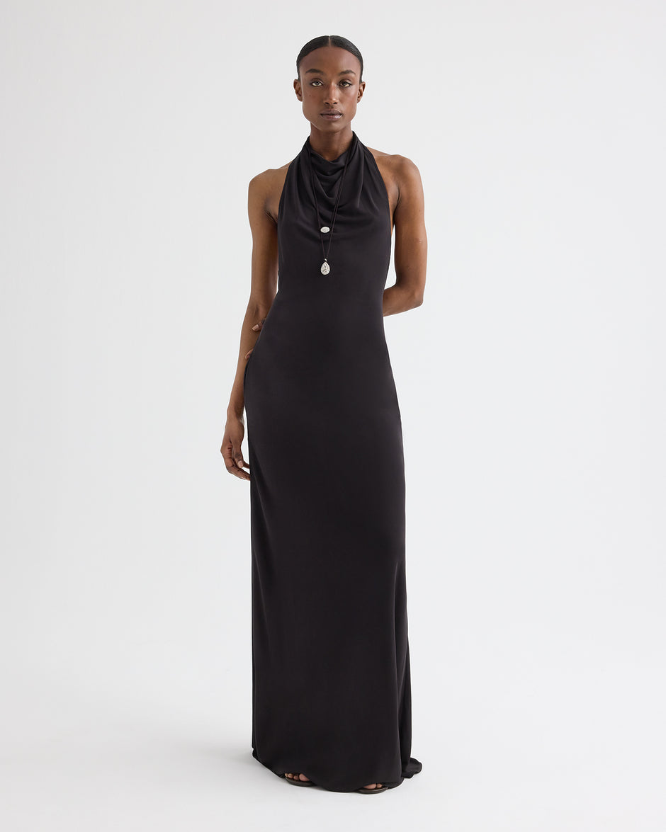 TWP Dark chocolate Lola Gown in Evening Jersey view 1