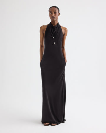 TWP Dark chocolate Lola Gown in Evening Jersey view 4