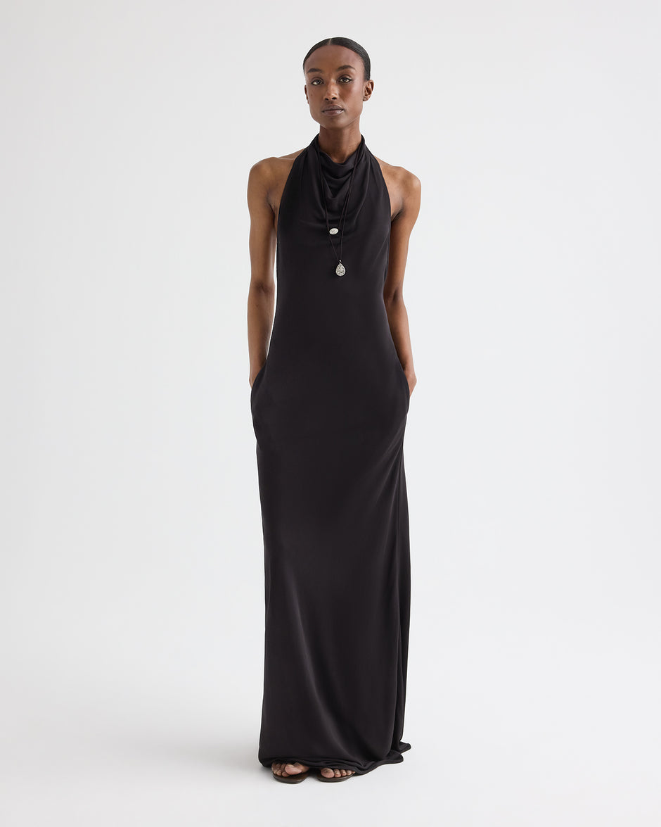 TWP Dark chocolate Lola Gown in Evening Jersey view 4