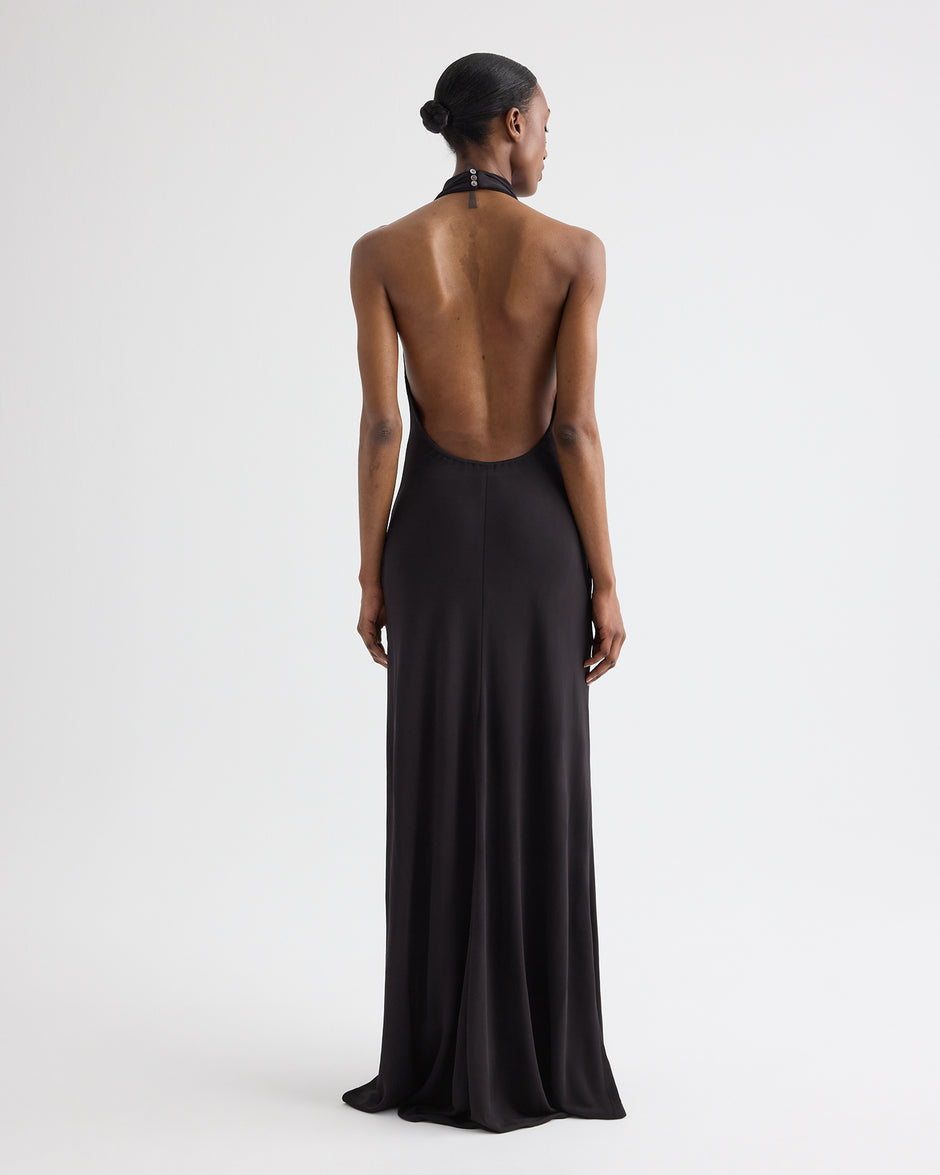TWP Dark chocolate Lola Gown in Evening Jersey view 5