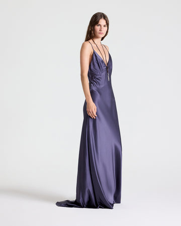 TWP Graystone Eloise Gown in Washed Crepe Back Silk Satin view 4