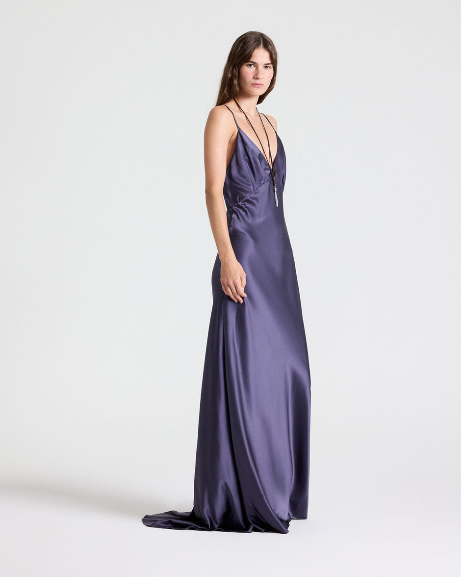 TWP Graystone Eloise Gown in Washed Crepe Back Silk Satin view 4