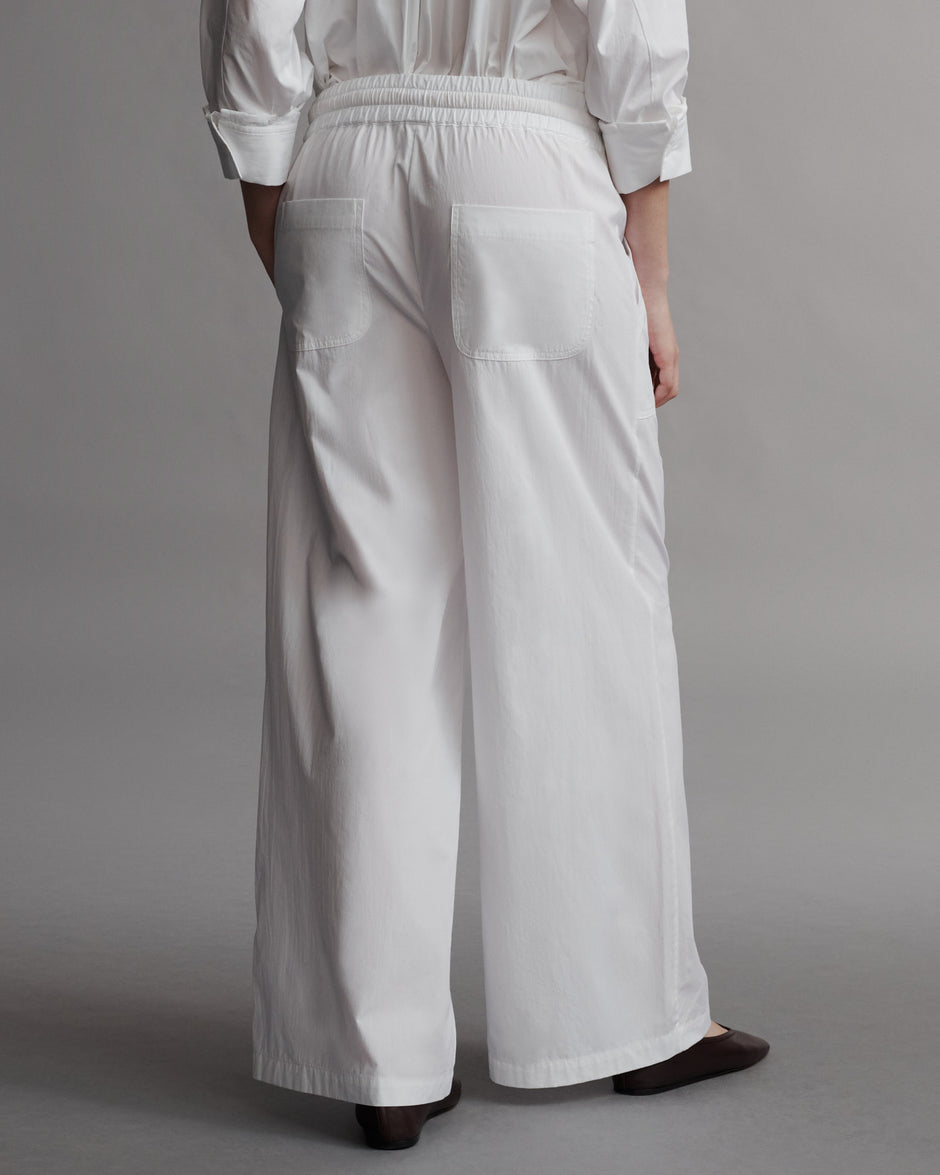 TWP White Main Street Pant in Vintage Washed Cotton Poplin view 5