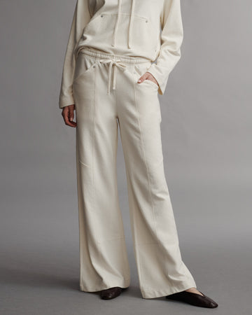 TWP Ivory Saturday Night Pant in French Terry view 1
