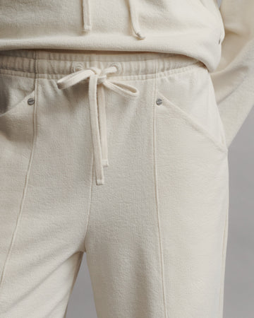 TWP Ivory Saturday Night Pant in French Terry view 1
