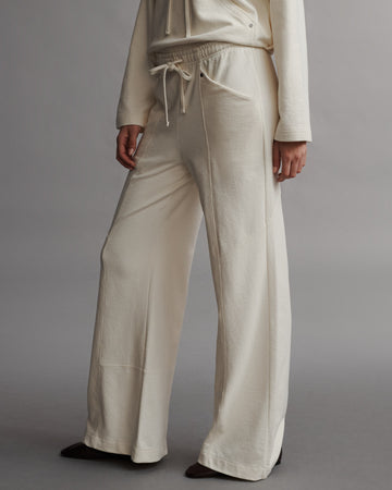 TWP Ivory Saturday Night Pant in French Terry view 1