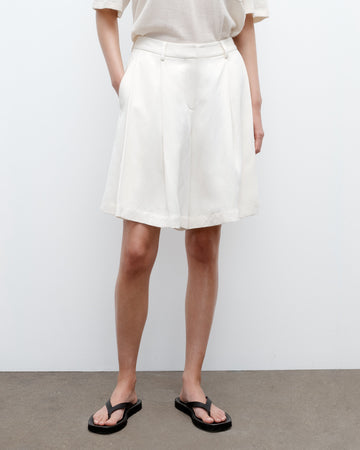 TWP Bone Galley Short in Coated Viscose Linen view 1
