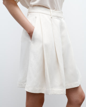 TWP Bone Galley Short in Coated Viscose Linen view 1