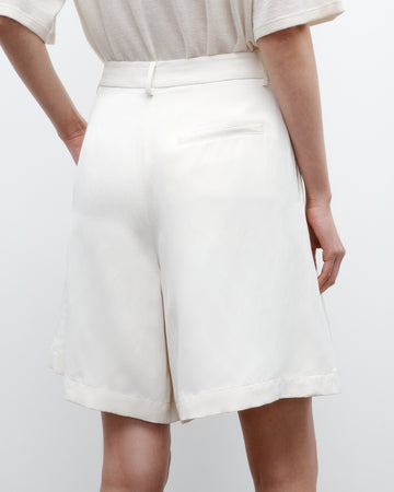 TWP Bone Galley Short in Coated Viscose Linen view 1