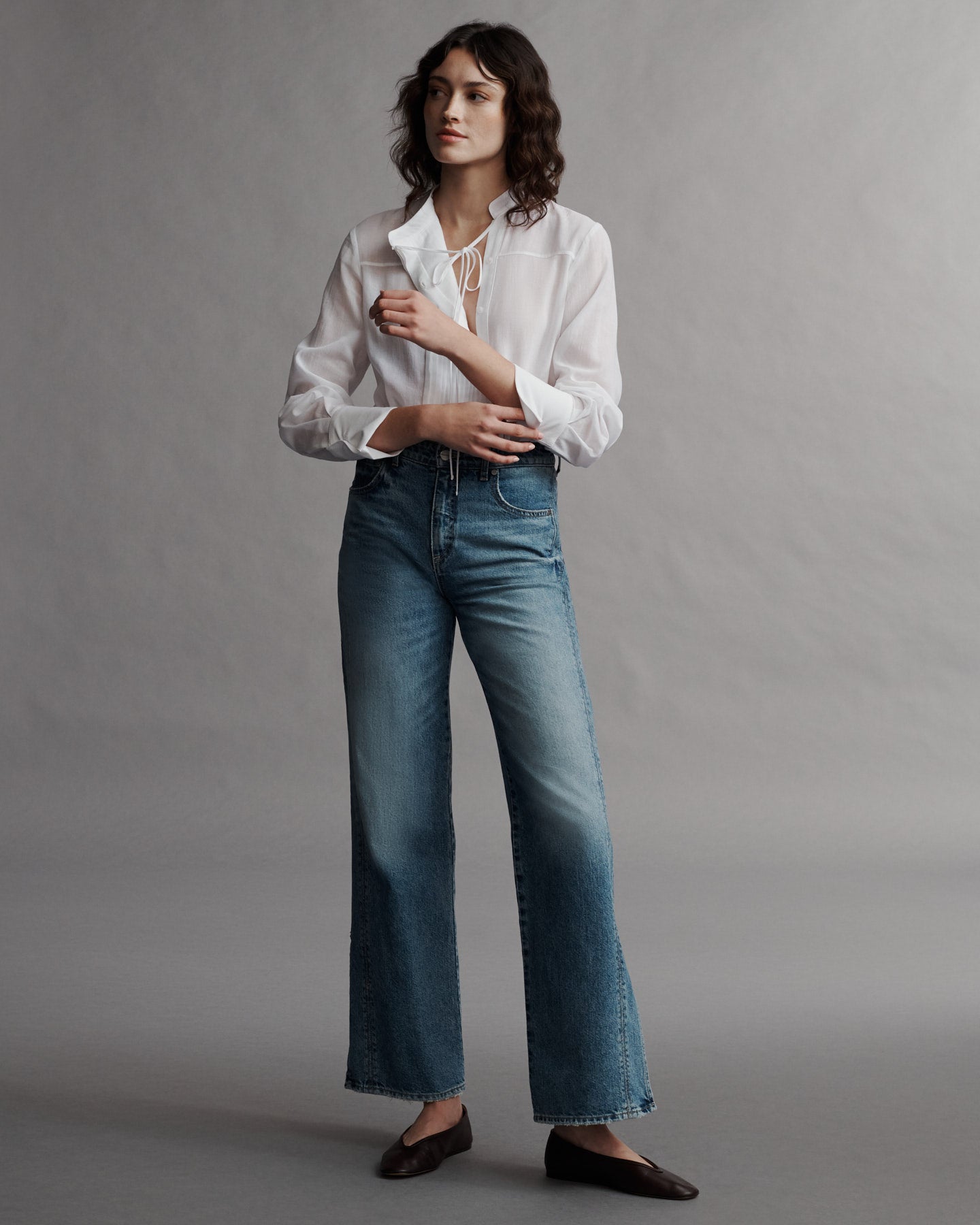 TWP White Gabriel Shirt in Cotton Voile view 5