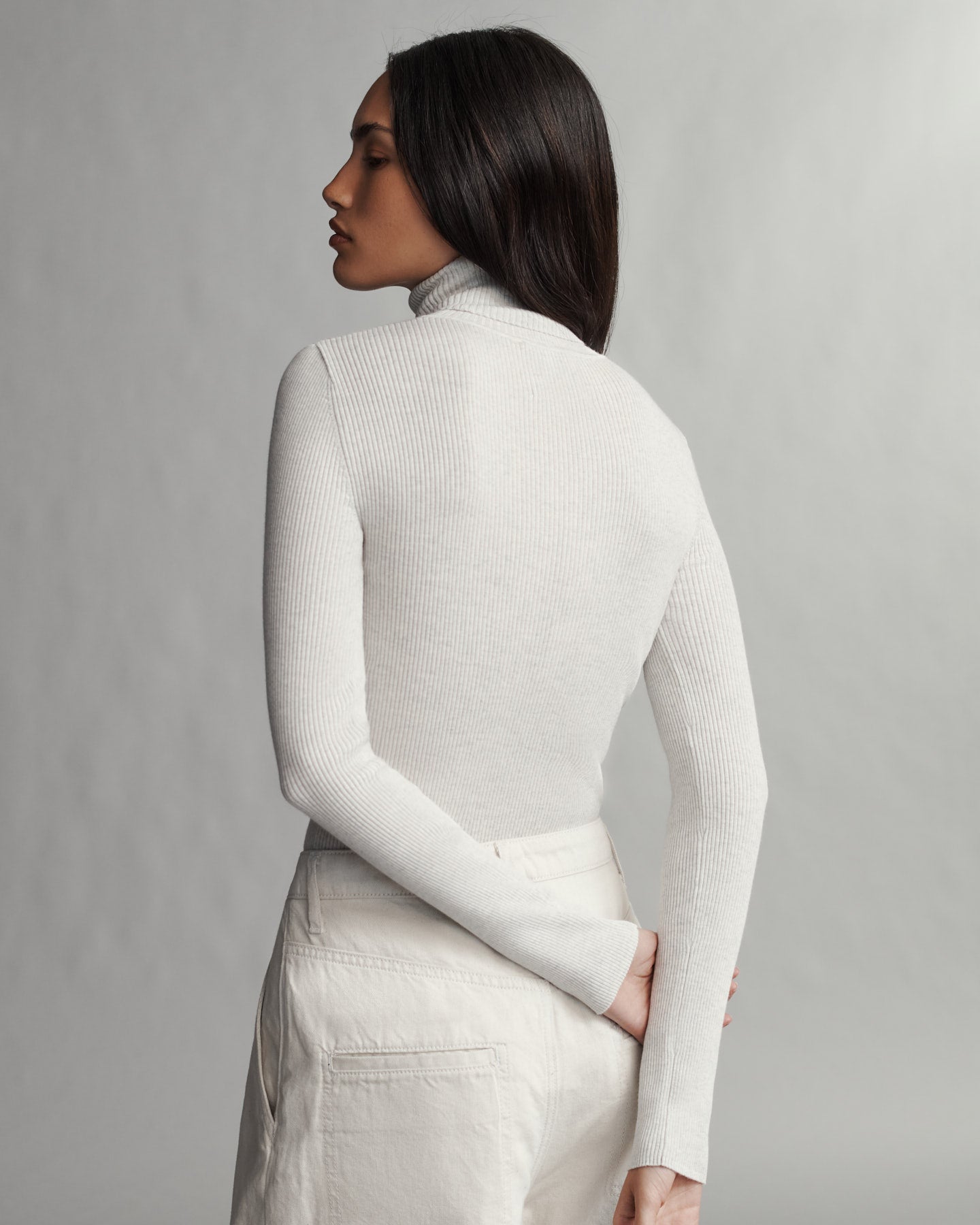 アイレネ - IRENE | Wool Sheer Turtleneck Knit Tops-Light