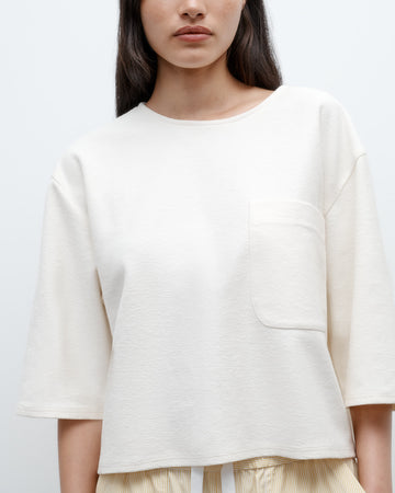 TWP Ivory New Ex T in French Terry view 2