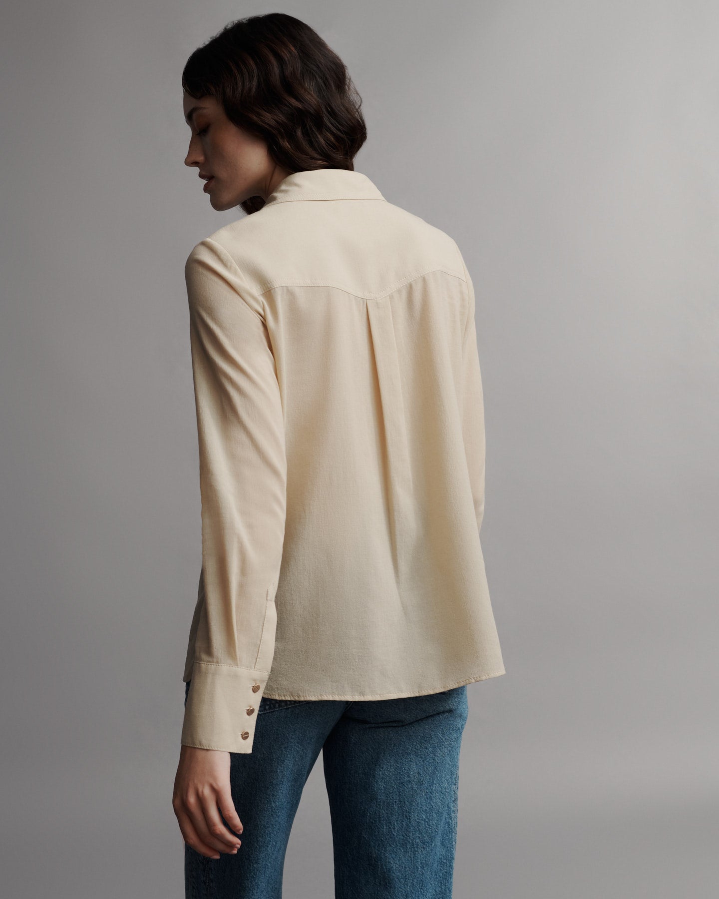 TWP Sandstone Rancher&#39;s Daughter Shirt in Cotton Voile view 4
