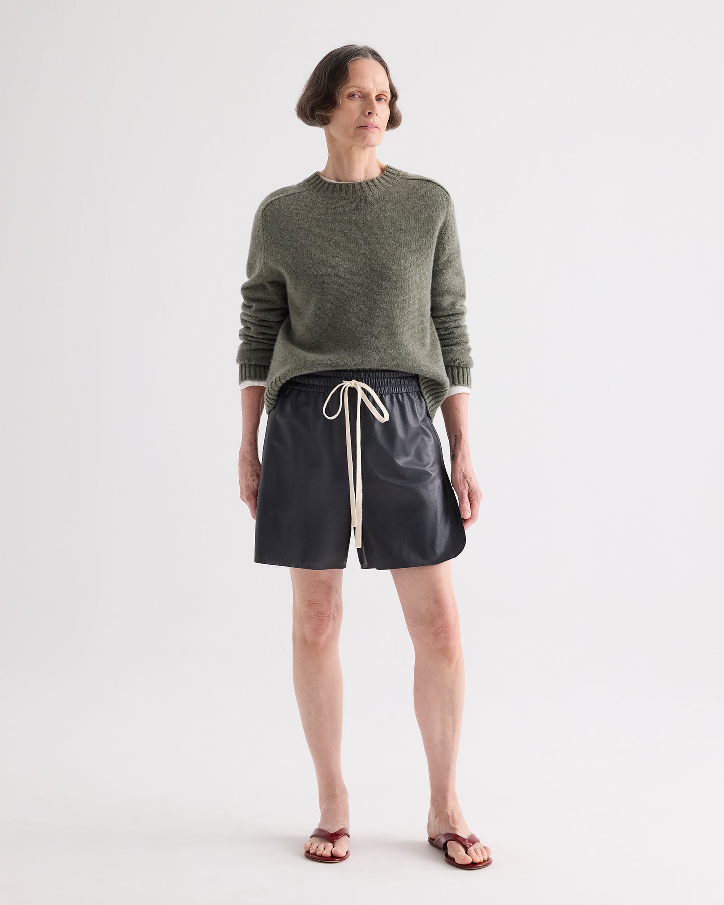 TWP Midnight Boy Boxer Short Update in Paper Leather view 1