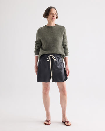 TWP Midnight Boy Boxer Short Update in Paper Leather view 1