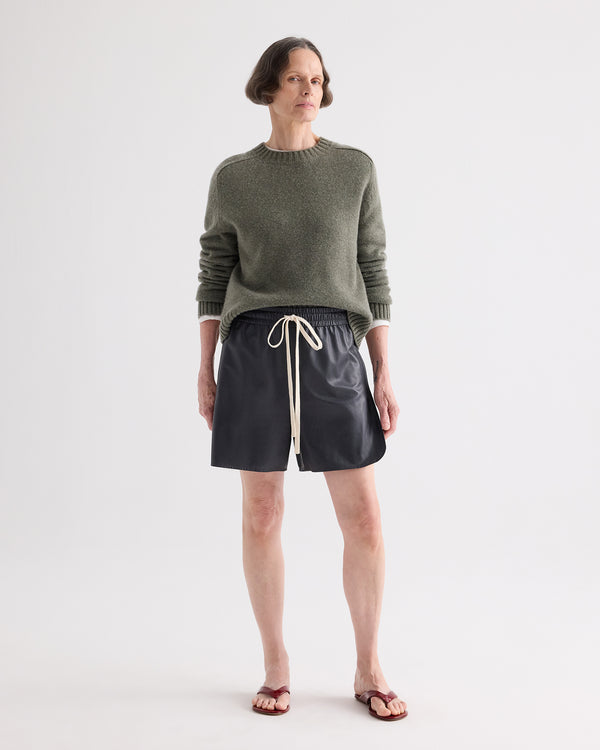 TWP Midnight Boy Boxer Short Update in Paper Leather view 1