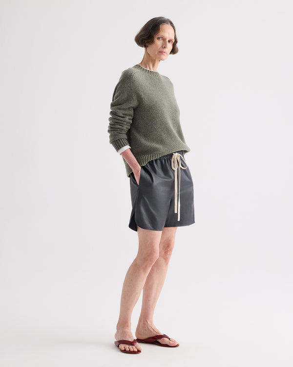 TWP Midnight Boy Boxer Short Update in Paper Leather view 3