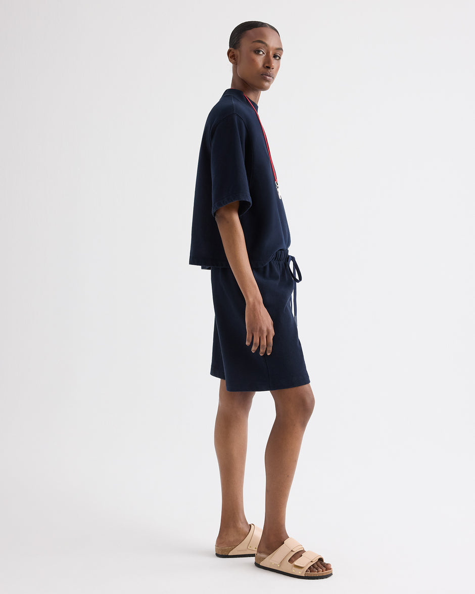 TWP Midnight Sweatshort in Lightweight Sweatshirt view 3