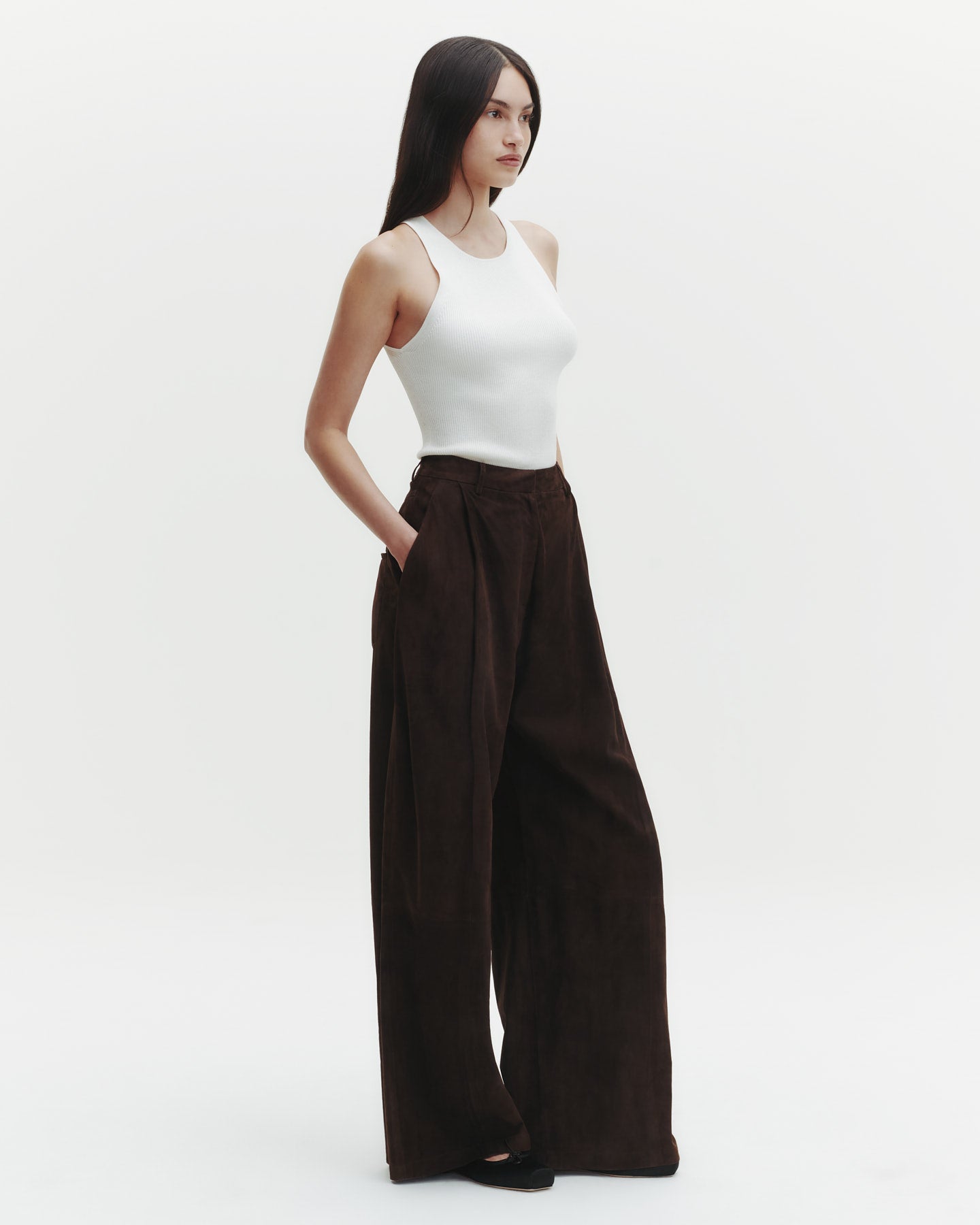 TWP Ivory Harbor Tank in Cotton Viscose view 4