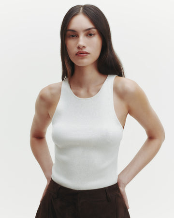 TWP Ivory Harbor Tank in Cotton Viscose view 1