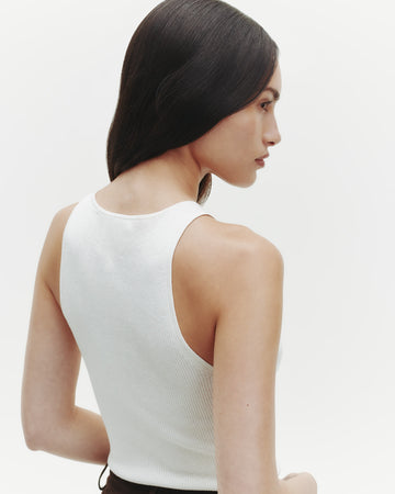 TWP Ivory Harbor Tank in Cotton Viscose view 1