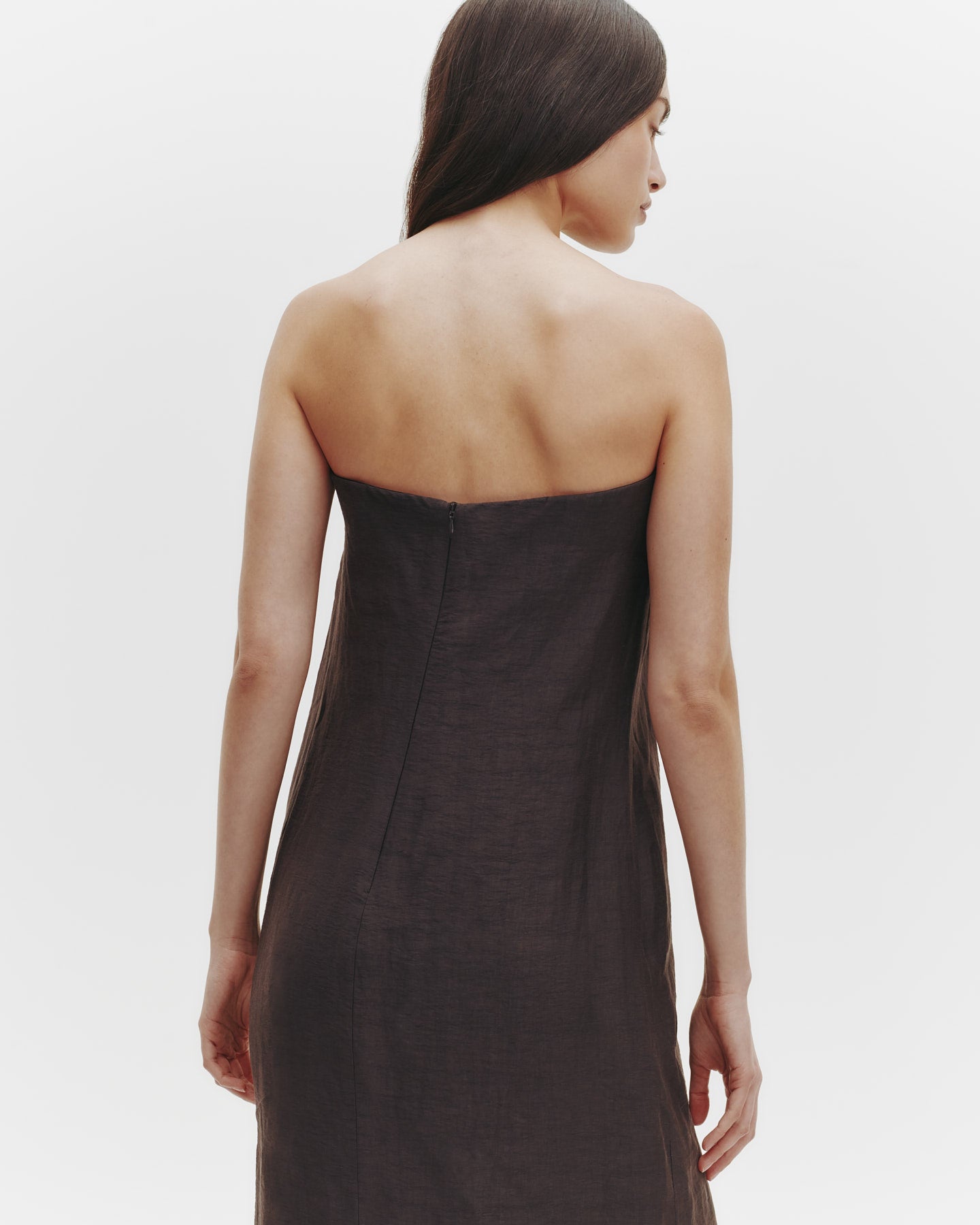 TWP Chocolate Carolyn&#39;s Gown in Delave Linen view 4