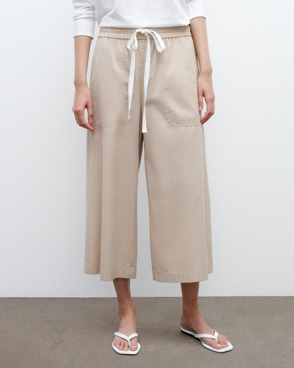 TWP Safari Cropped Main St Pant in Vintage Washed Poplin view 1