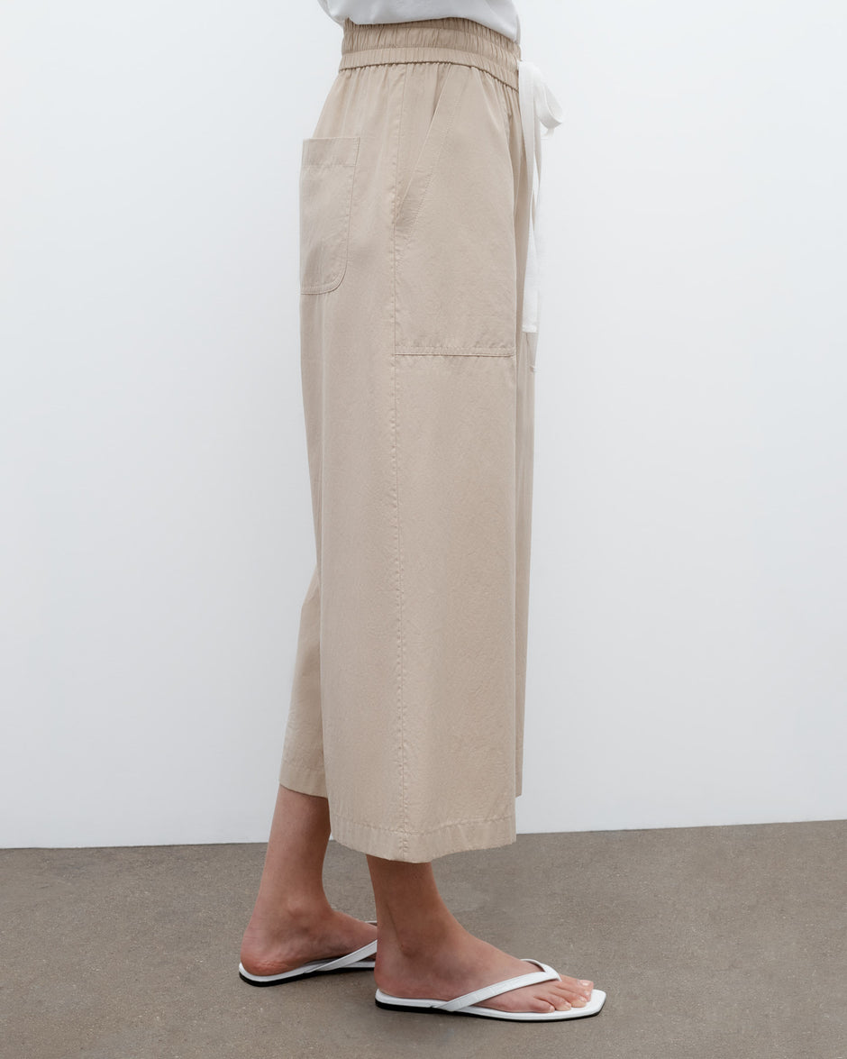 TWP Safari Cropped Main St Pant in Vintage Washed Poplin view 1