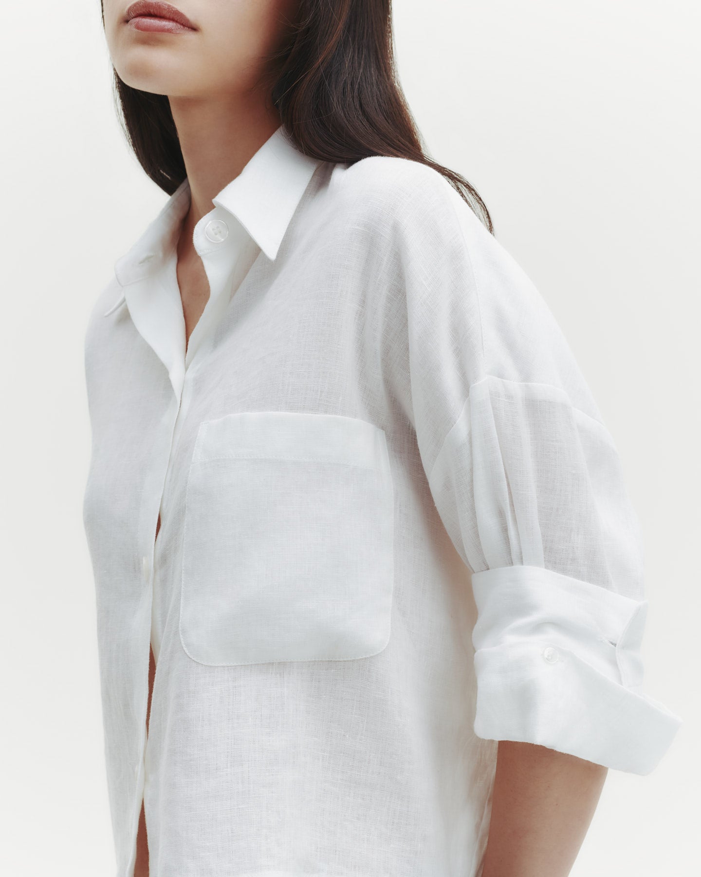TWP White Next Ex Shirt in Delave Linen view 2