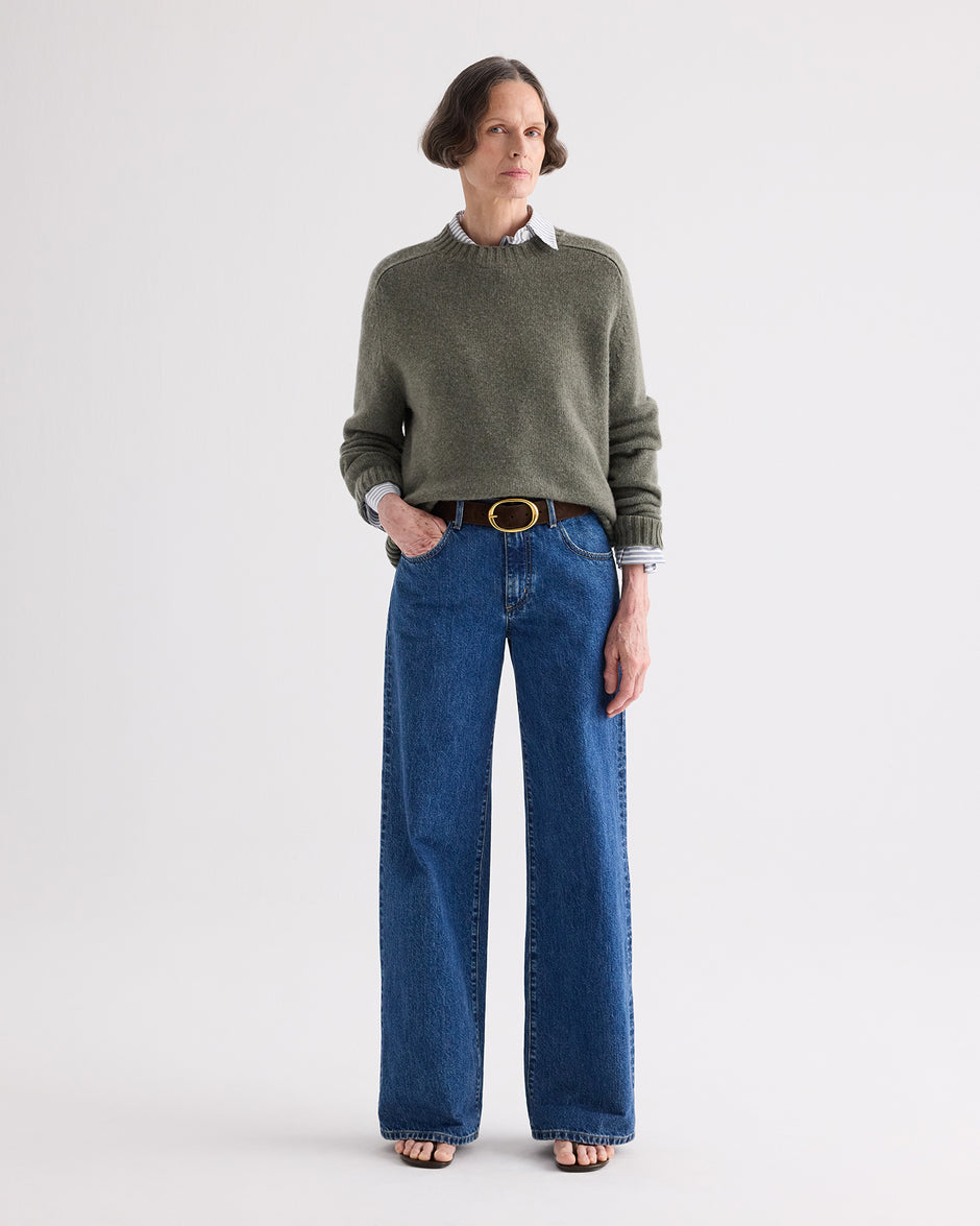 TWP Moss New Jill Crewneck Sweater in Italian Cashmere view 3