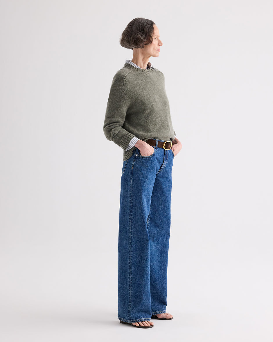 TWP Moss New Jill Crewneck Sweater in Italian Cashmere view 4