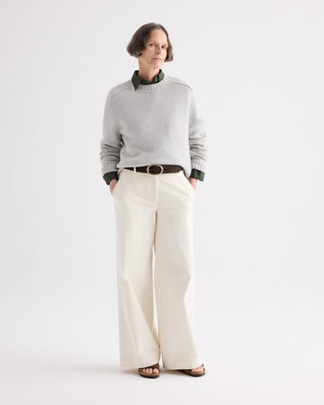 TWP Pumice New Jill Crewneck Sweater in Italian Cashmere view 2