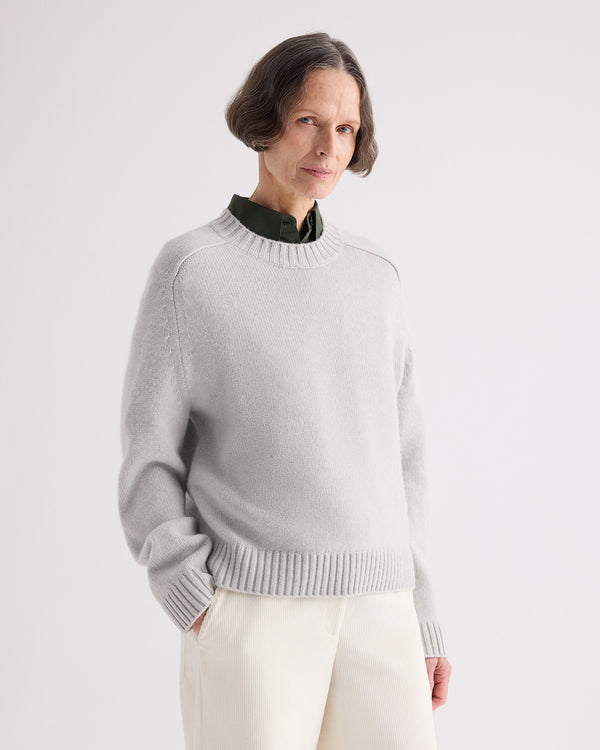 TWP Pumice New Jill Crewneck Sweater in Italian Cashmere view 1