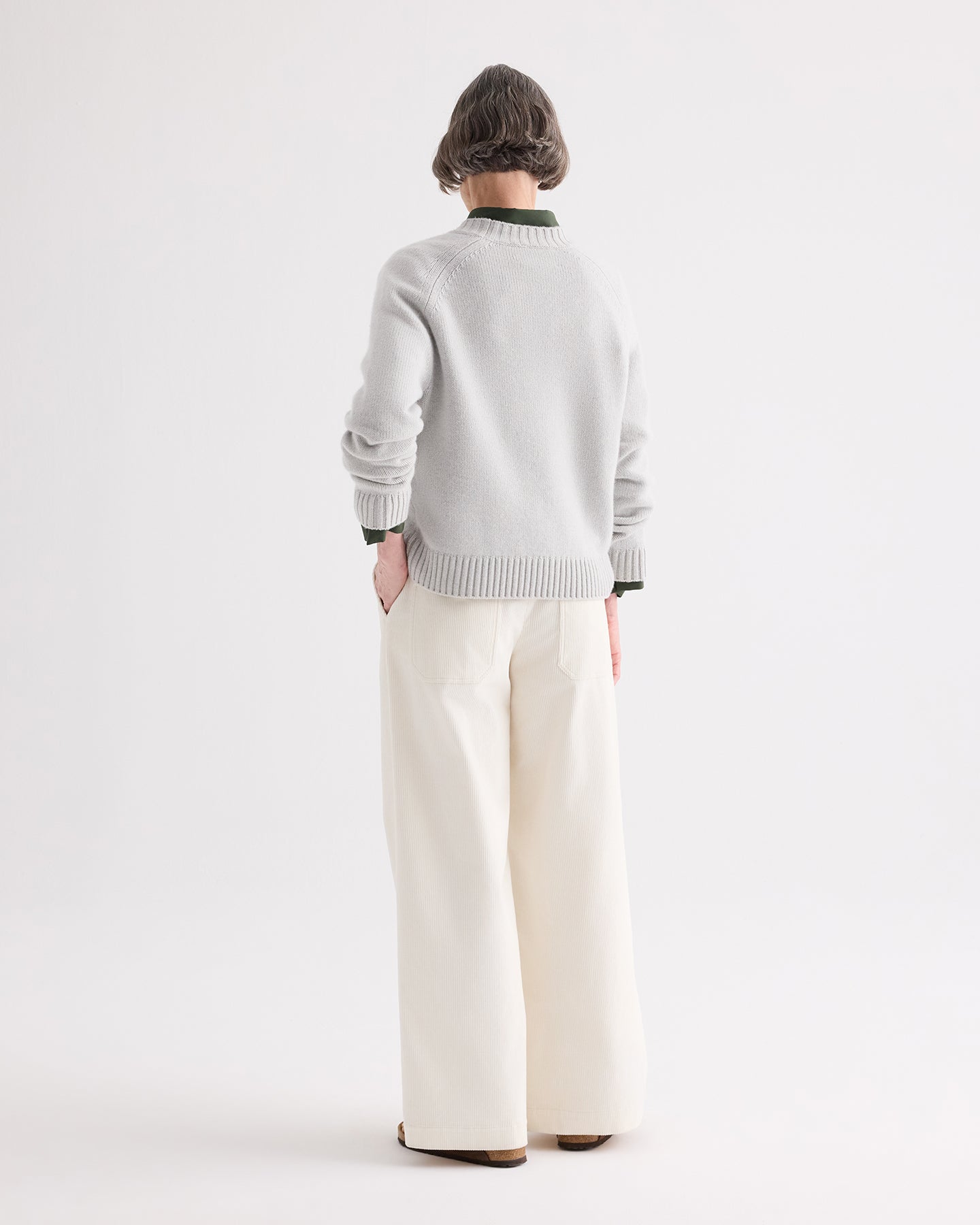 TWP Pumice New Jill Crewneck Sweater in Italian Cashmere view 5
