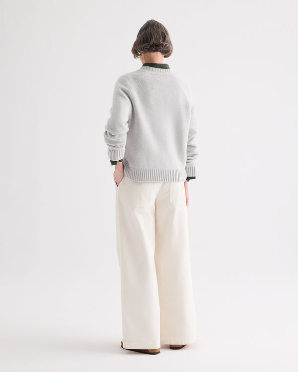 TWP Pumice New Jill Crewneck Sweater in Italian Cashmere view 5