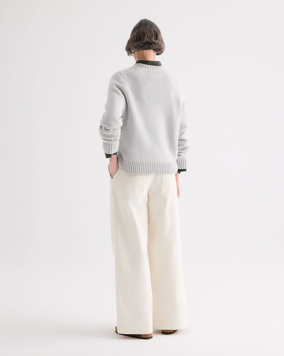 TWP Pumice New Jill Crewneck Sweater in Italian Cashmere view 5