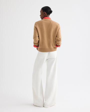 TWP Brown sugar New Jill Crewneck Sweater in Cashmere view 6
