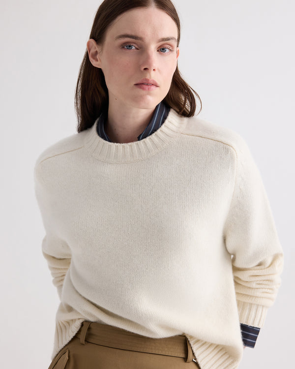 TWP Ivory NEW JILL CREWNECK - IVORY view 1