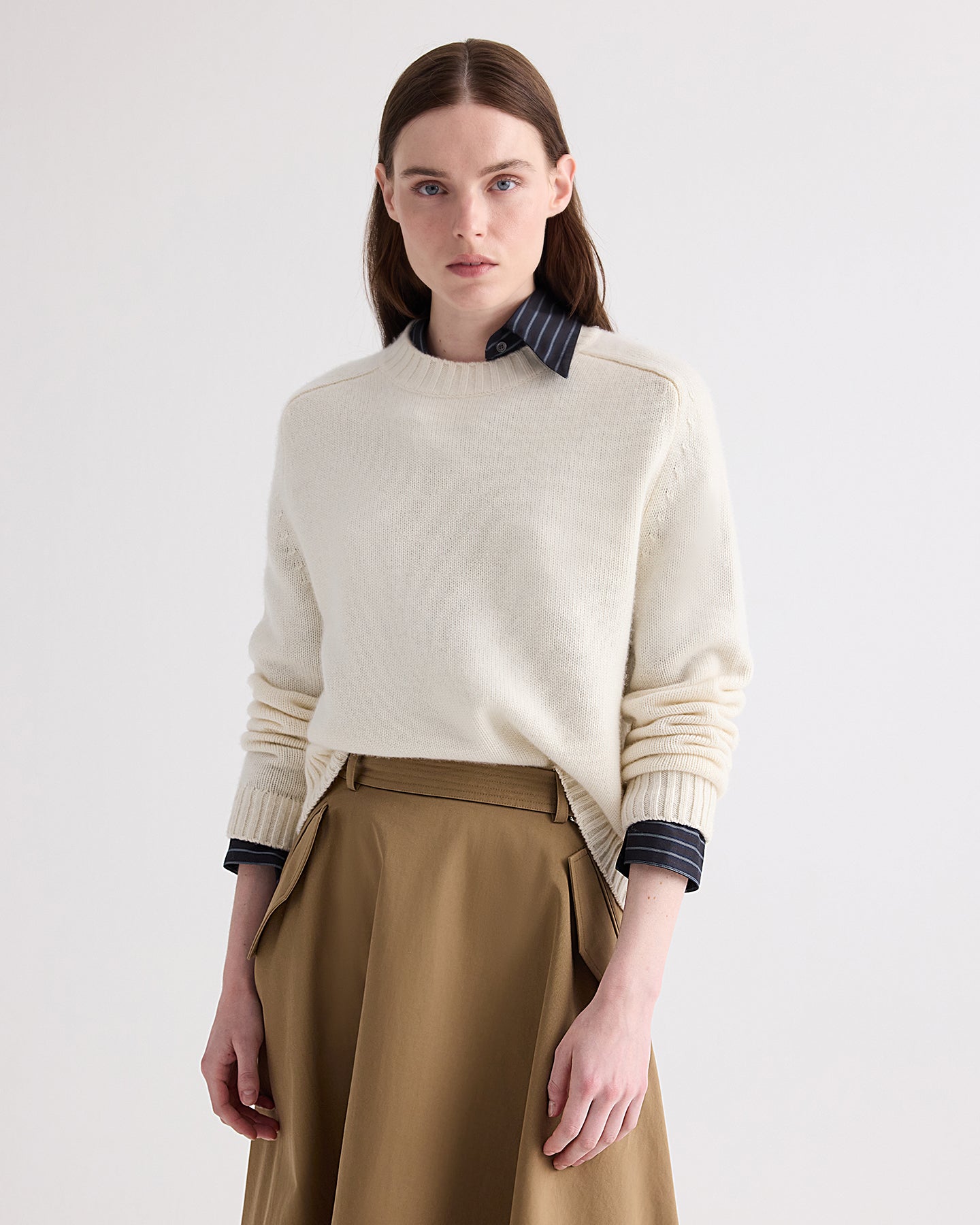 TWP Ivory NEW JILL CREWNECK - IVORY view 2