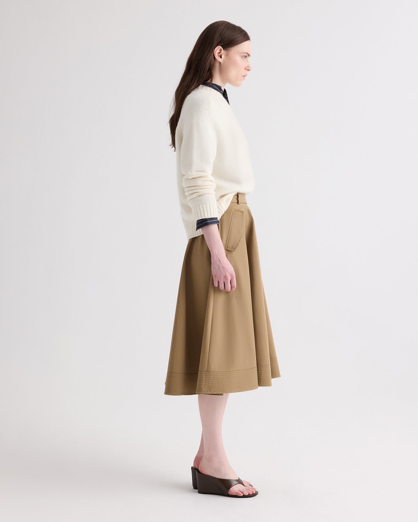 TWP Ivory NEW JILL CREWNECK - IVORY view 4