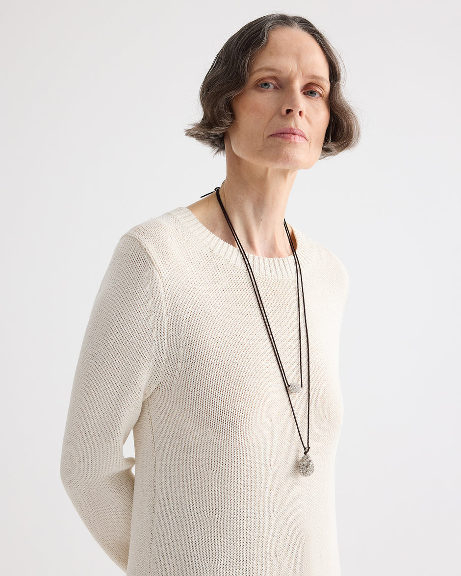 TWP Ivory That One Night In Tulum Dress in Kashy Silk Blend Rope view 3