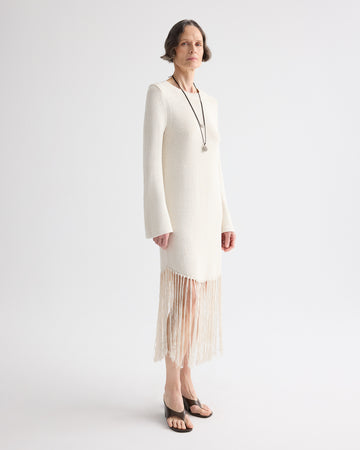 TWP Ivory That One Night In Tulum Dress in Kashy Silk Blend Rope view 2