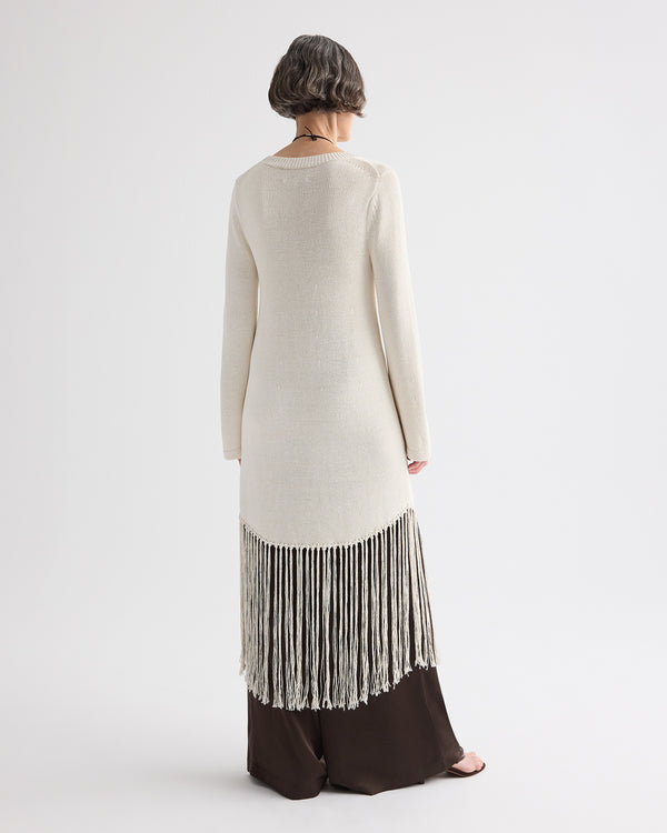 TWP Ivory That One Night In Tulum Dress in Kashy Silk Blend Rope view 7