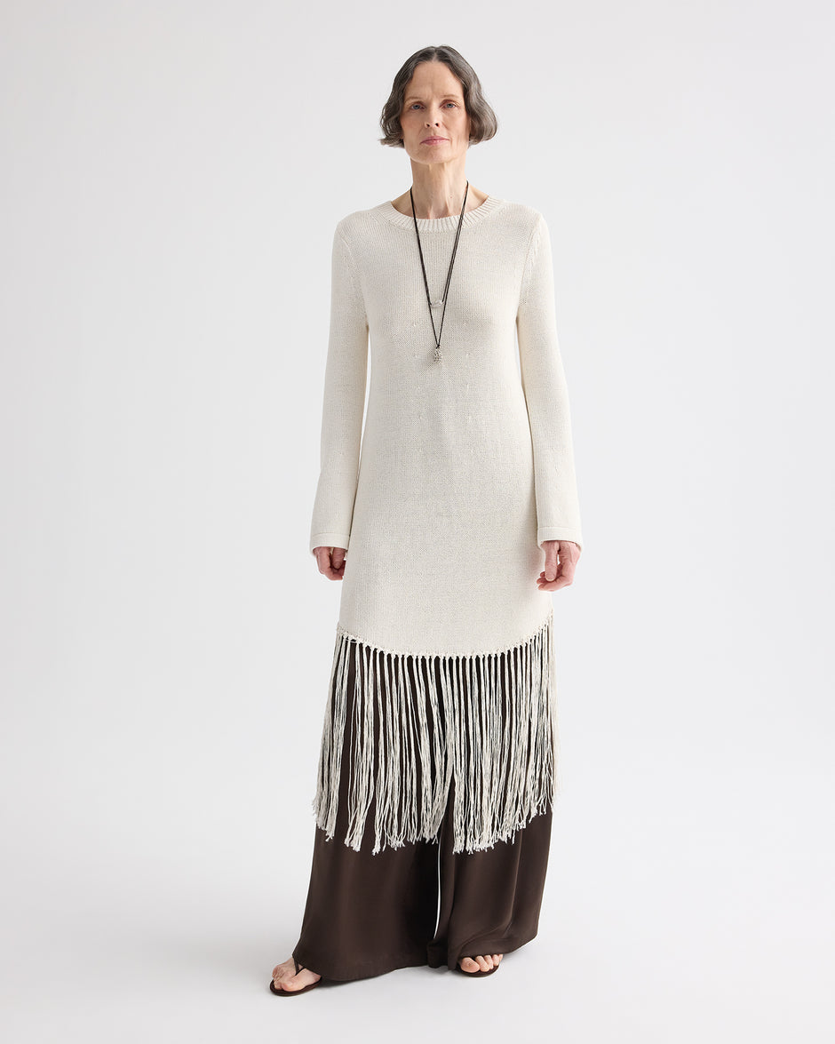 TWP Ivory That One Night In Tulum Dress in Kashy Silk Blend Rope view 6
