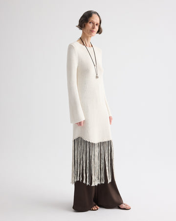 TWP Ivory That One Night In Tulum Dress in Kashy Silk Blend Rope view 5