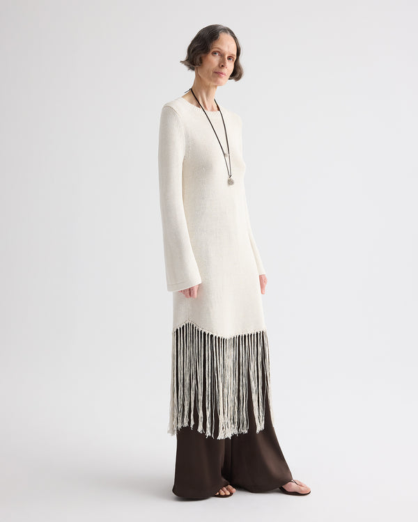 TWP Ivory That One Night In Tulum Dress in Kashy Silk Blend Rope view 5