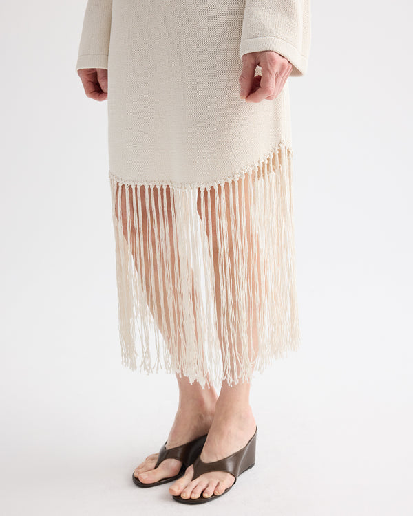 TWP Women's That One Night In Tulum Dress In Kashy Silk Blend Rope - Ivory - XXS TWP Women's That One Night In Tulum Dress In Kashy Silk Blend Rope - Ivory - XXS