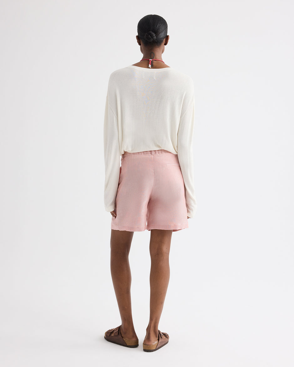 TWP Ivory Ls Crewneck in Viscose Silk view 5