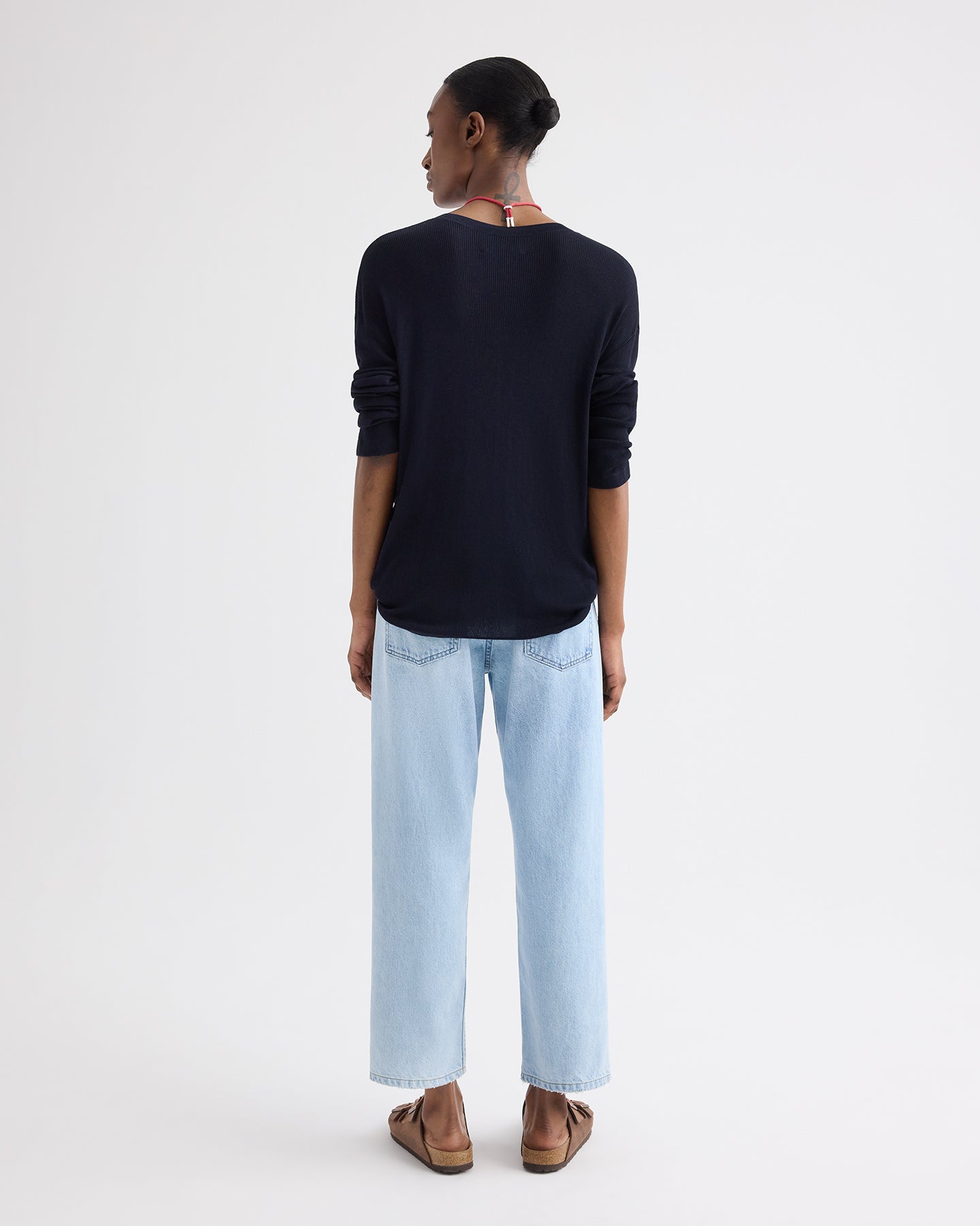 TWP Midnight Ls Crewneck in Viscose Silk view 10