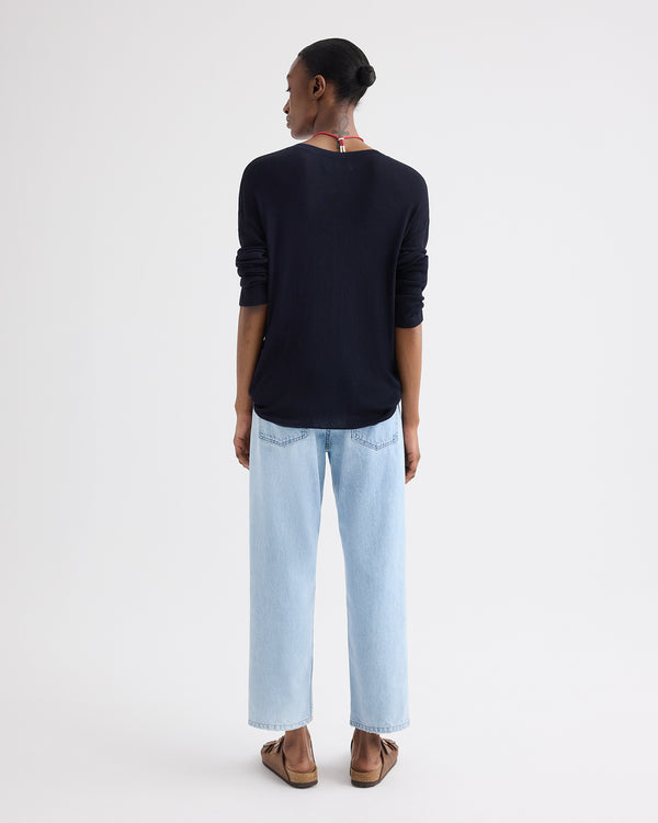 TWP Midnight Ls Crewneck in Viscose Silk view 10